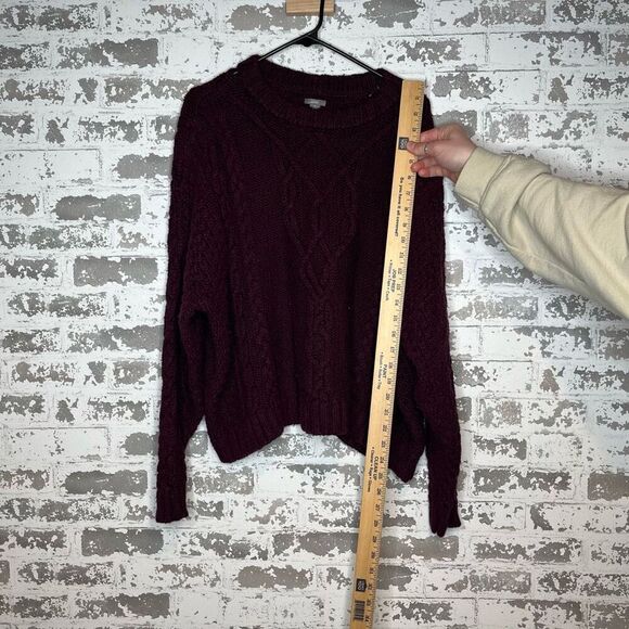 Aerie | women purple cropped knitted sweater - Picture 5 of 9